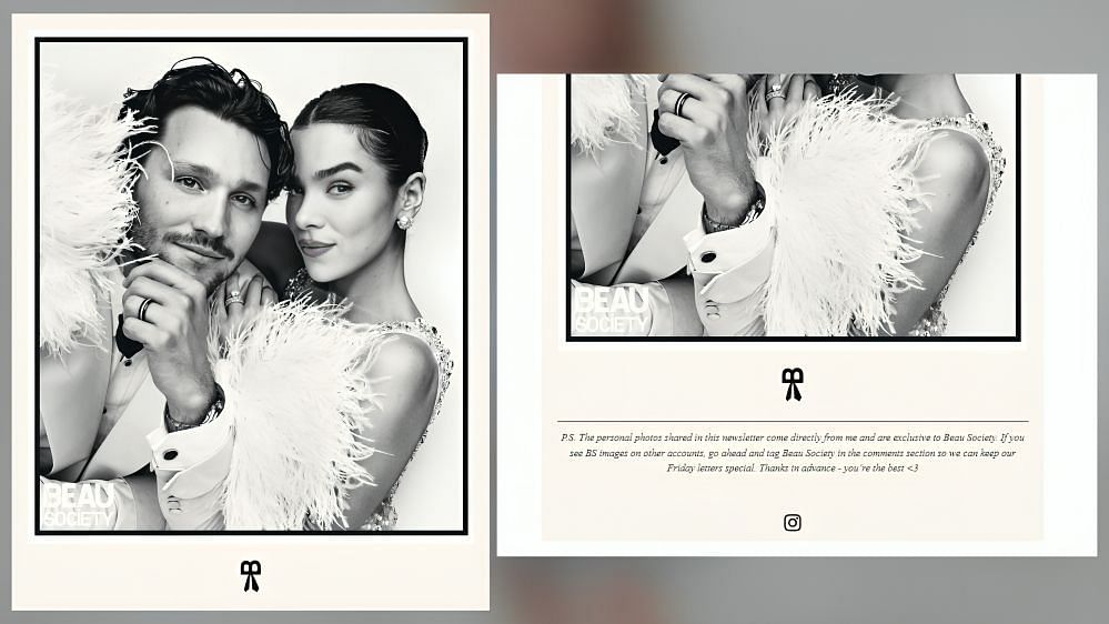 Josh Allen’s wife, Hailee Steinfeld shares first official wedding picture (Image Credit: BEAU SOCIETY Newsletter)